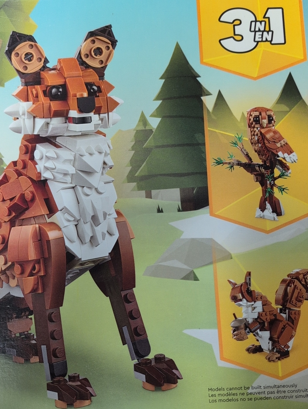 NEE LEGO Brown Red Fox Woodland Creatures 3-in-1 Build - Picture 3 of 3